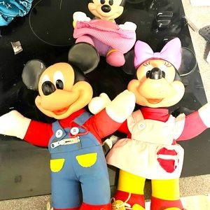 3 antique Mickey And Minnie Mouse